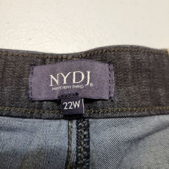 NYDJ Teresa Ankle Wide Leg Jeans with Pleats in Eternity Women's Plus Size 22W - Picture 10 of 15